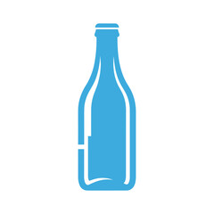 Blue bottle illustration representing beverage container for liquid storage.
