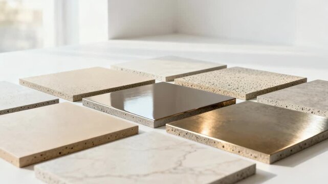 Medium shot displaying advanced fiber cement boards in various finishes emphasizing their versatility and aesthetic appeal in contemporary design.