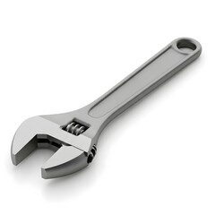 Obraz premium Adjustable Wrench with Matte Finish – Professional Industrial & Home Repair Tool on White