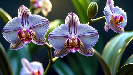 Orchid Flower Radiant Beauty Flowers Highlighting Rare Colors, Delicate Textures, and Sophisticated Floral Elegance for Visual Inspiration Design Media