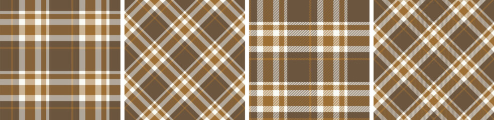 plaid and tartan pattern set.checkered fabric texture background.