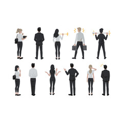 Diverse group of people in various poses and activities.