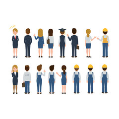 Diverse Group of People in Various Professions and Attire.