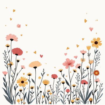 Nature Wildflower Floral Elements
