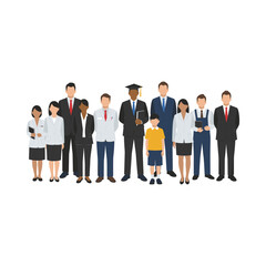 Diverse Group of People Representing Various Professions and Stages of Life.