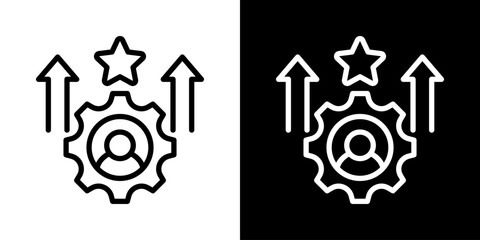 Obraz premium Talent Development Icon Of Line Black And White Style 