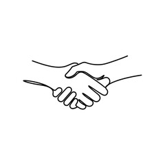 Fototapeta premium Business Partnership Handshake Illustration in a Professional Environment