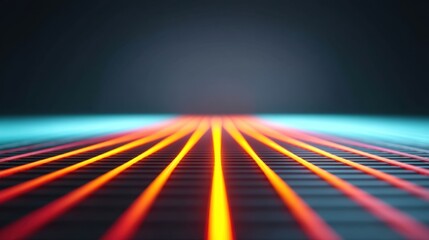 Surreal Abstract Background with Neon Lines and Bright Colors for Modern Digital Art and Technology Concepts