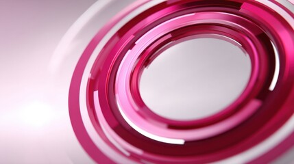Obraz premium Abstract design featuring circular shapes in vibrant pink hues with smooth gradients, perfect for modern digital backgrounds or artistic presentations.