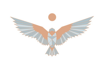 Abstract Eagle Illustration, Graphic Design, Minimalistic Art, Digital Creation, Modern Aesthetic