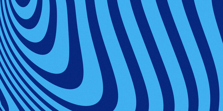 Futuristic blue background,Abstract curved optical striped pattern in light blue and dark blue shades.