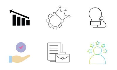 Set of business icons vector illustration for web and mobile design including symbols