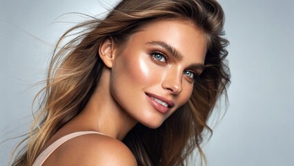 Portrait of an attractive and cheerful woman