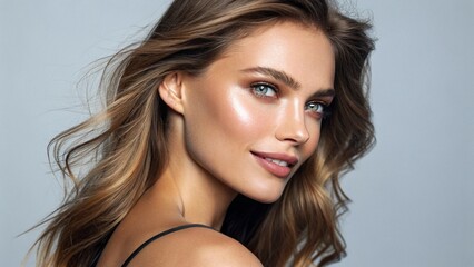 Portrait of an attractive and cheerful woman