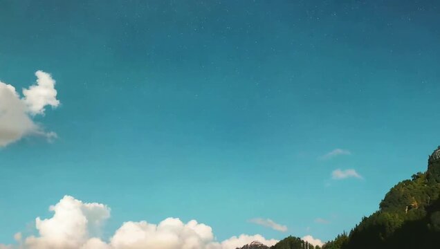 Single cloud in blue sky