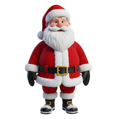 Fototapeta premium Joyful Santa Claus in Festive Red Suit Spreading Holiday Cheer, a Classic Christmas Icon for Seasonal Celebrations and Festive Greetings