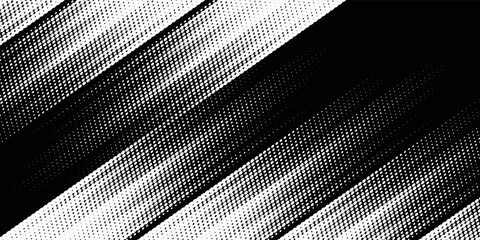 White halftone banner template design with abstract speed lines style. Halftone white color pattern with dots and grunge texture background. Pop art comic with sporty style with white and black dots