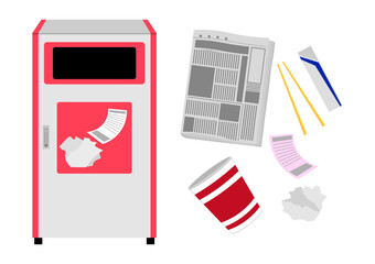 燃やすごみとゴミ箱