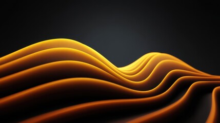 Obraz premium Abstract Flowing Waves in Shades of Orange and Black Creating a Dynamic and Modern Background for Design and Artistic Projects