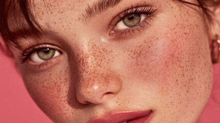 Closeup medium shot of a professional refining skin textures and tones on a portrait to create flawless marketready imagery.