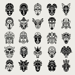 Discover a vibrant collection of striking tribal masks, each intricately designed with unique cultural artistry and powerful symbolic expression, perfect for diverse creative projects.