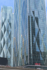 Naklejka premium another view of CIBC Square complex from Bay St and Harbour St, Toronto