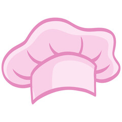 Pink Chef Hat Cap Headwear Illustration