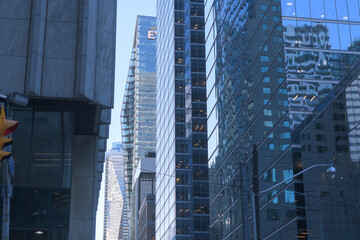 Naklejka premium view west on Adelaide St W from Yonge St, Toronto