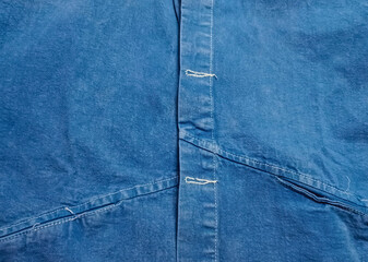 blue jeans texture Closeup, macro of blue jeans denim fabric texture background. Diagonal weaving jean cloth, canvas. Textile for decor, upholstery, garment. Wallpaper, backdrop.