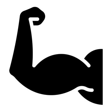 Mucle body outline icon glyph vector design illustrator