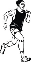 vector illustration of a running man