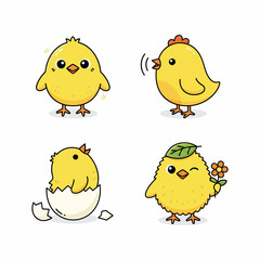 Cute Chick in a Sunny Field: A Heartwarming Spring Scene