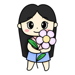 Cute cartoon girl