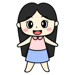 Cute cartoon girl