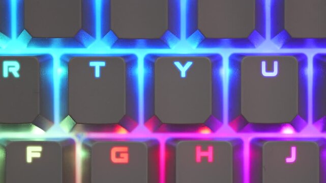Keyboard rgb lights change colors and patterns on keys