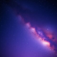 Obraz premium Milky Way streaks across a star-filled night sky with a soft purple hue, purple glow, night sky