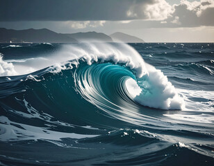 海　和紙　生成AI　背景