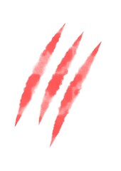 red paint brush isolated