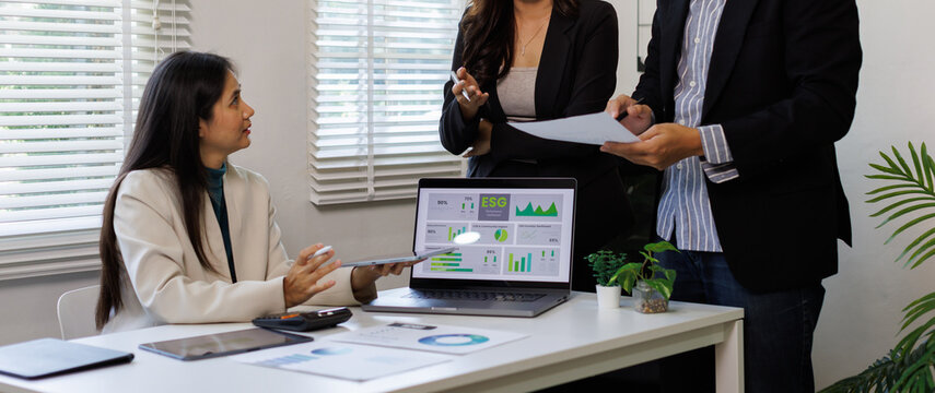 ESG environmental social governance policy for modish business to set a standard to achieve high ESG score

