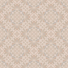 luxury floral damask pattern seamless vector background featuring ornate damask pattern details and vintage botanical elements, creating an elegant decorative ideal for textiles, wallpapers, packaging