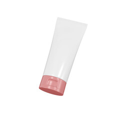 Cosmetic Tube Mockup_3d rendering on transparent background 
