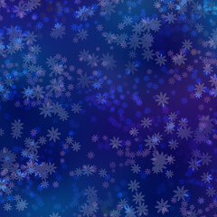 小さな花が舞う背景素材・紺