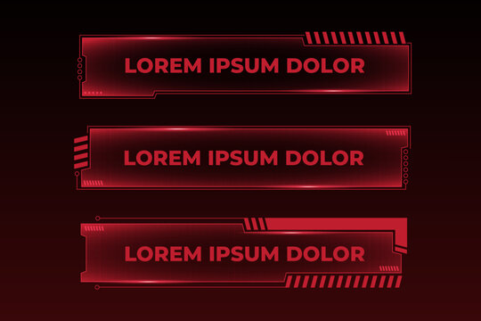 cyber overlay banner with red color for stream channel - Powered by Adobe