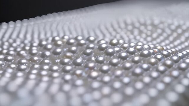 Pearls Arrange Themselves in Rows and Ripple Beautifully