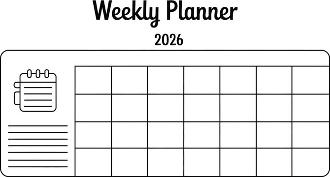 weekly Planner design template 2026 - Powered by Adobe