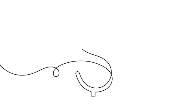 Dollar icon continuous one line drawing financial sign symbol 4k animation video