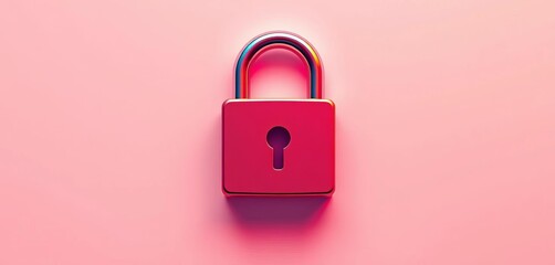 Padlock icon on a plain background, symbolizing access control and data protection,  protection,  control