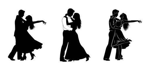 Romantic Dance Silhouette Trio