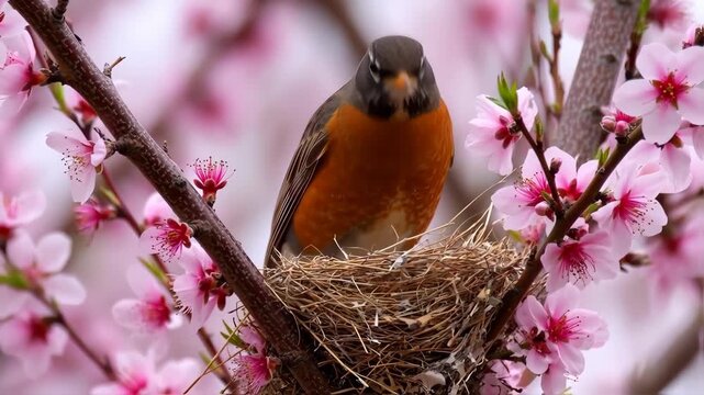robin on a branch