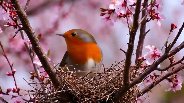 robin on a branch